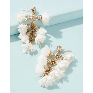 Whimsical Flower Branch Dangle  Earrings